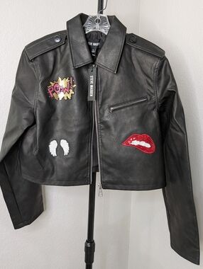 Steve Madden Women's Black Man Made  Leather.